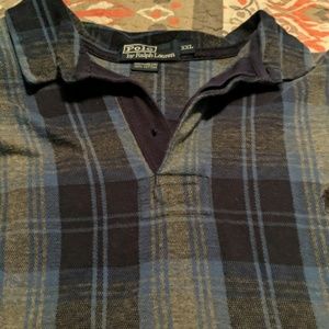 Long sleeve button down polo